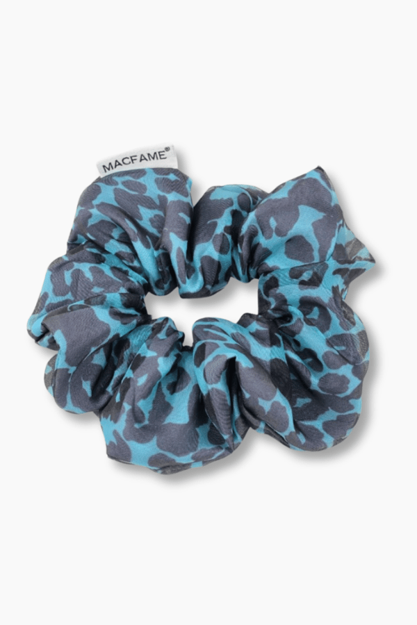 Tasarım Scrunchie Saç Tokası Mavi