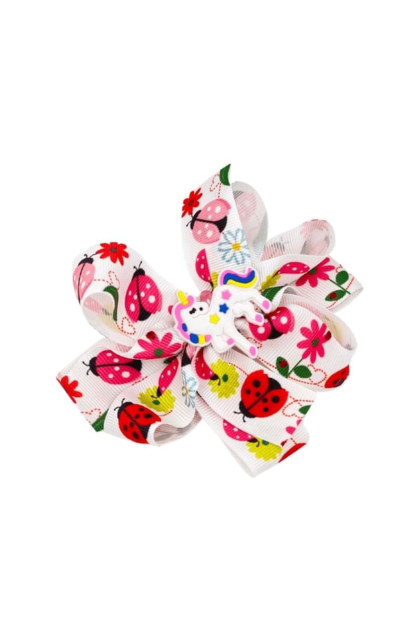 Macfame At Figürlü Desenli Grogren Kurdelalı Çocuk Çıtçıtlı (Otomatik) Toka Pembe