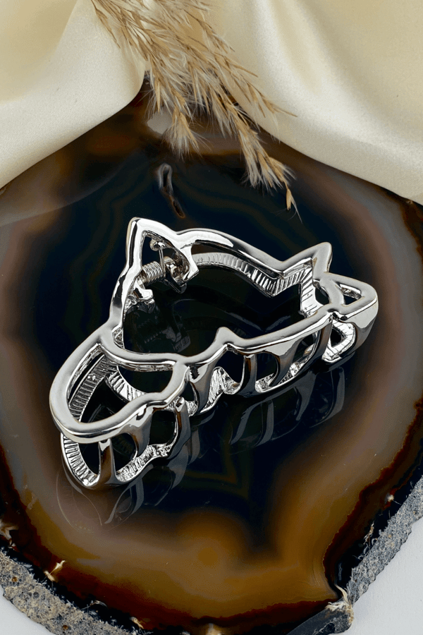 Metal Hair Clip Silver