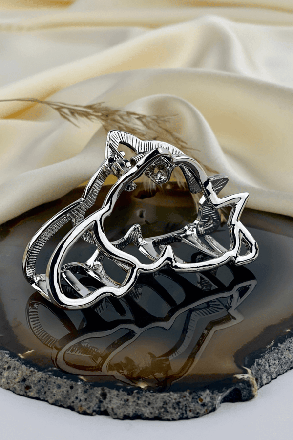 Metal Hair Clip Silver