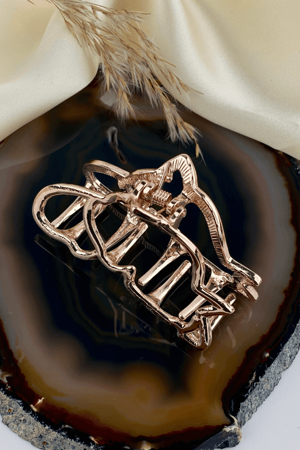 Metal Hair Clip Rose