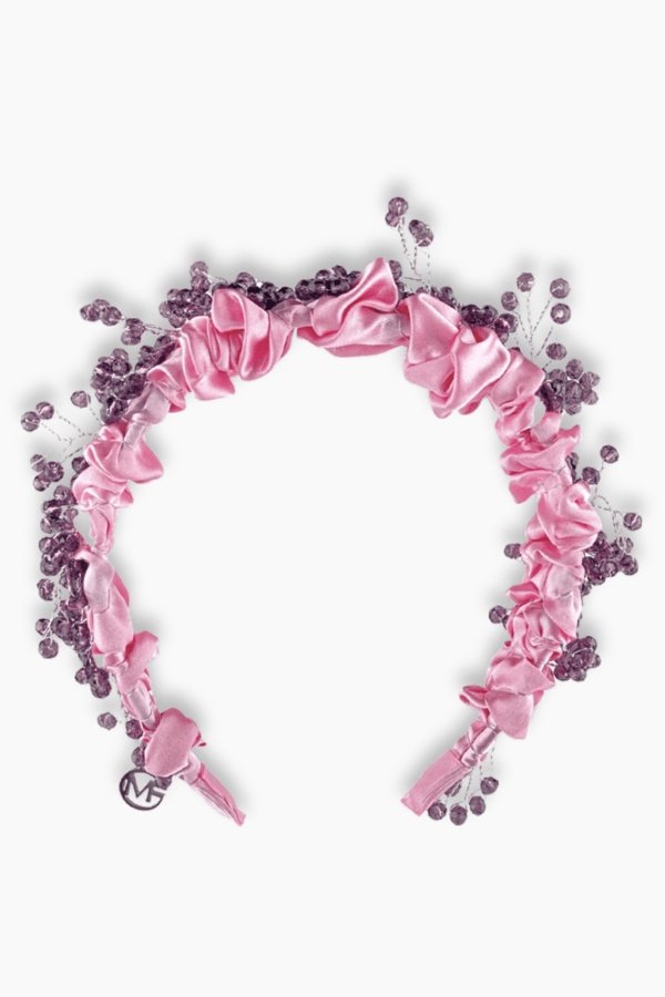 Purple Crystal Embellished Bridal Headband
