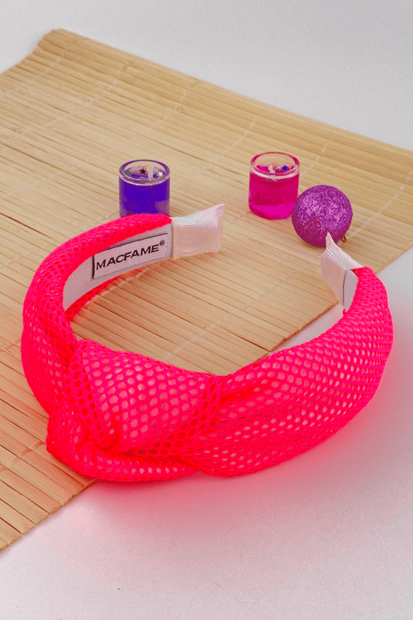 Neon Pink Knotted Headband