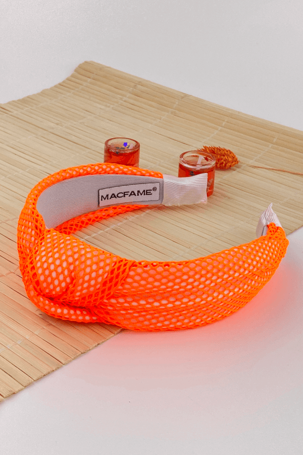 Neon Orange Knotted Headband