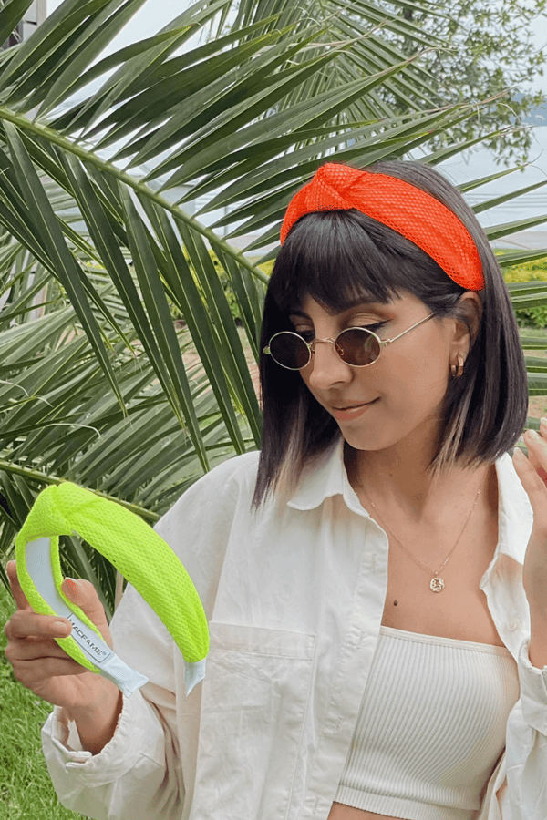 Neon Orange Knotted Headband