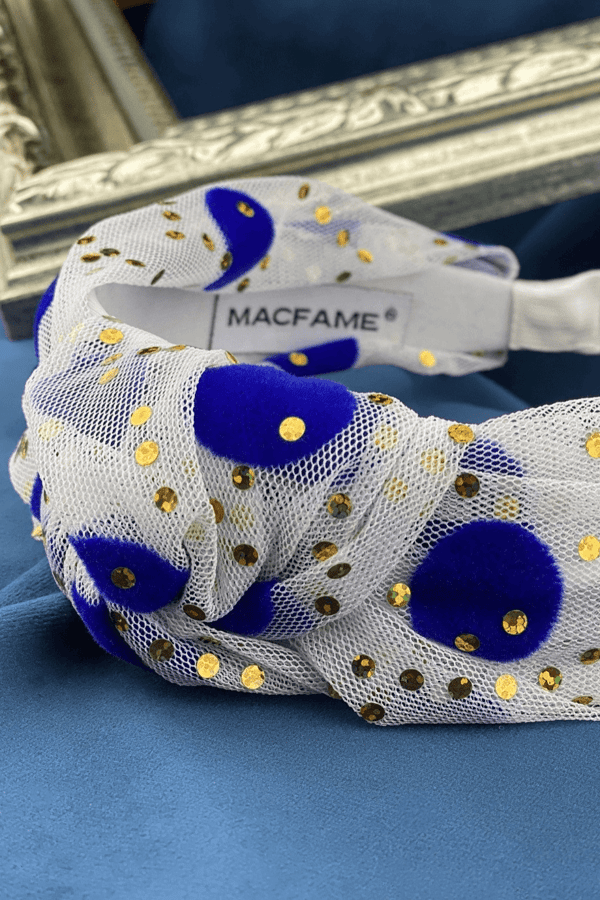 White Polka Dot Headband