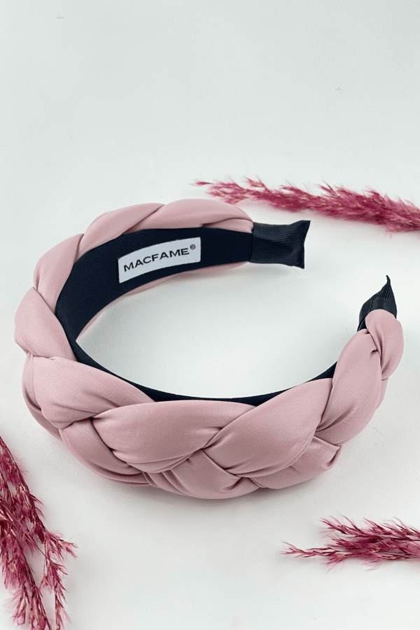 Powder Leather Braided Headband