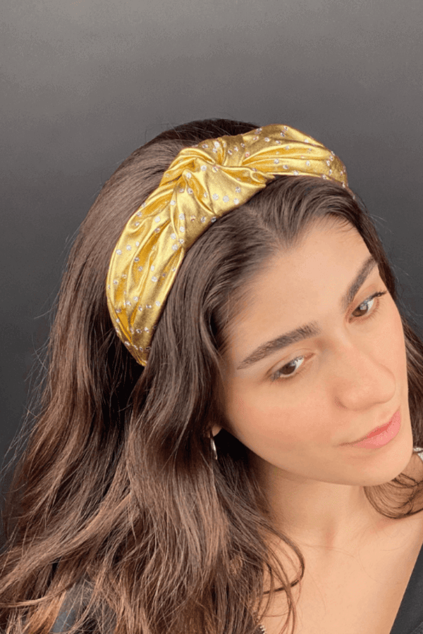 Gold Shimmer Knotted Headband