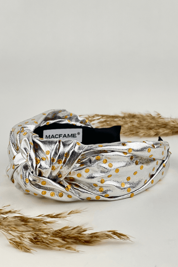 Silver Shimmer Knotted Headband