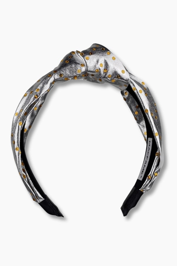 Silver Shimmer Knotted Headband
