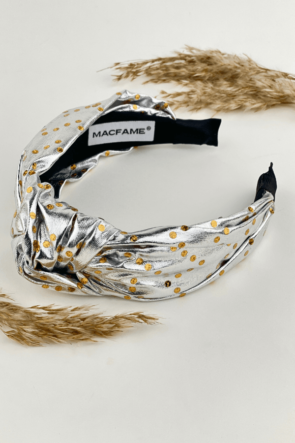 Silver Shimmer Knotted Headband
