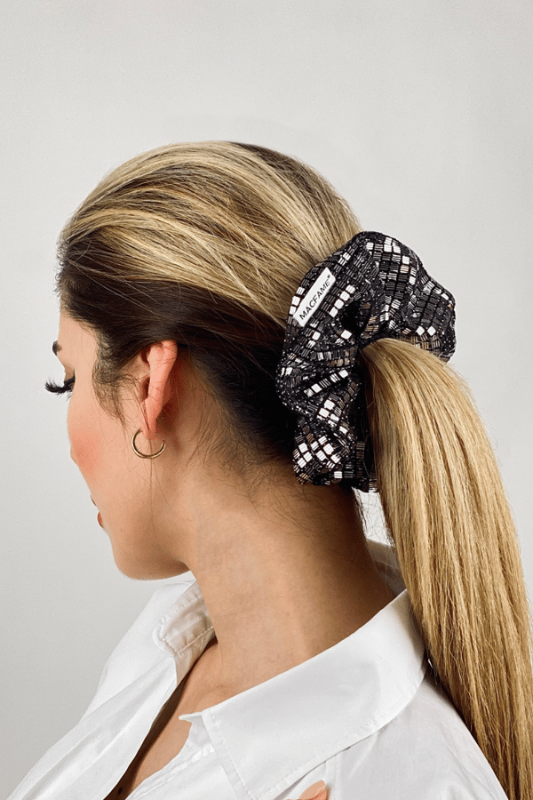 Gray Scrunchie