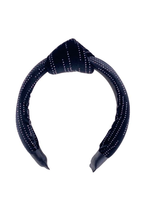 Velvet Headband with Stone Emblishment
