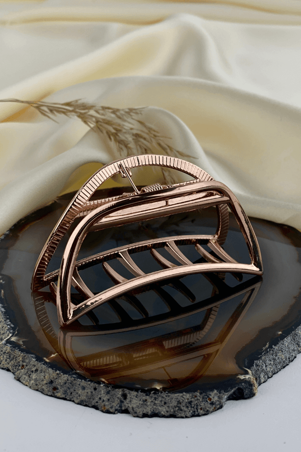 Half Moon Metal Hair Clip Rose