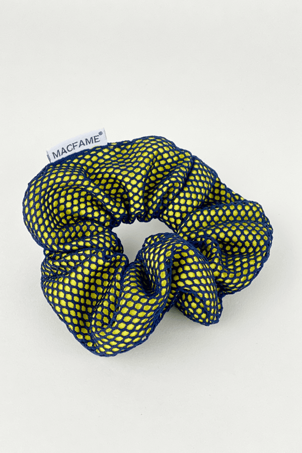 Light Up Scrunchie Yellow Navy Blue