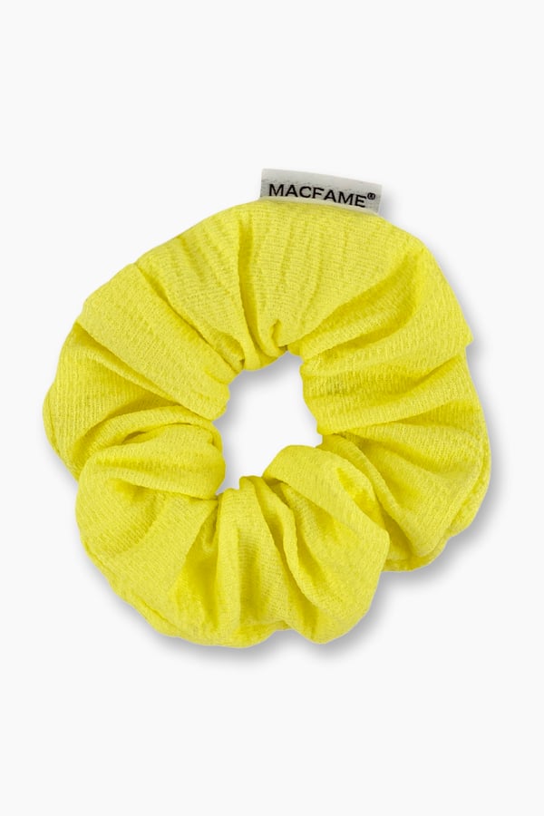 Kumaş Scrunchie Toka Sarı