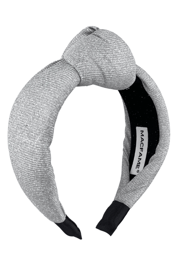 Silvery Padded Headband Silver