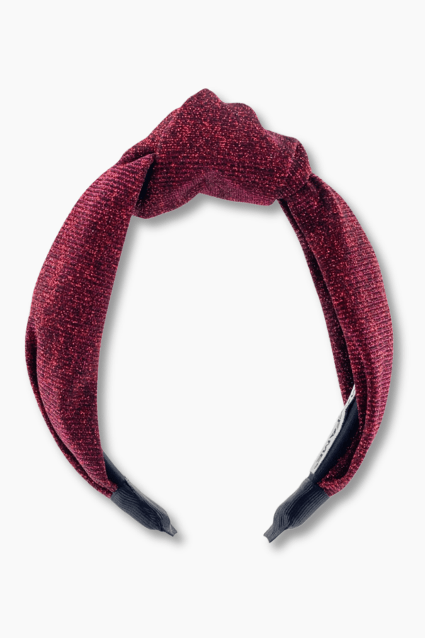 Silvery Headband Burgundy