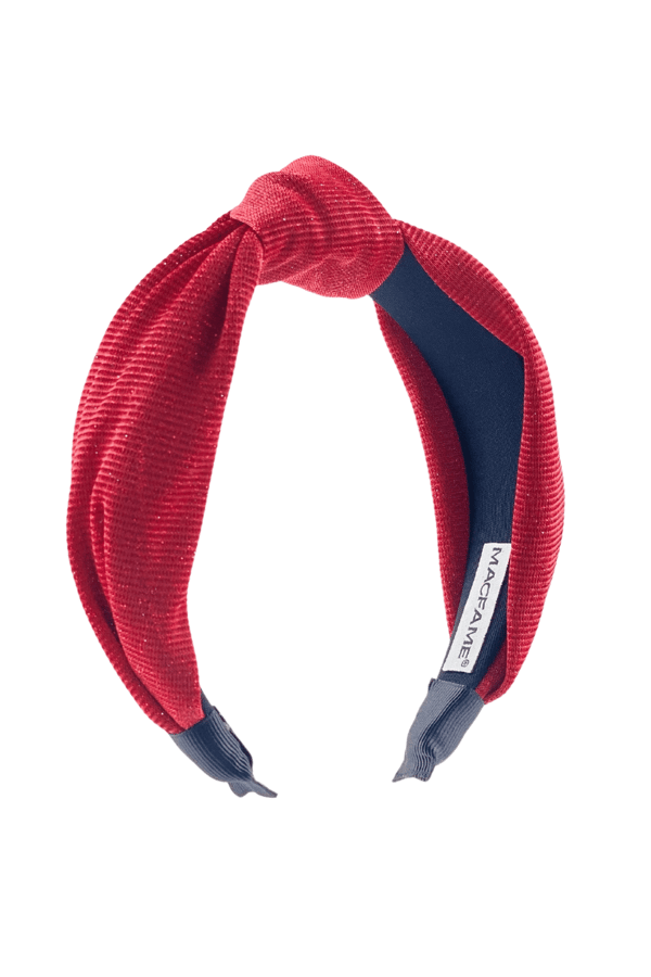 Silvery Headband Red