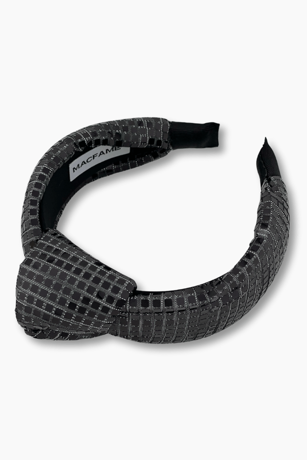 Black Square Sequin Padded Headband