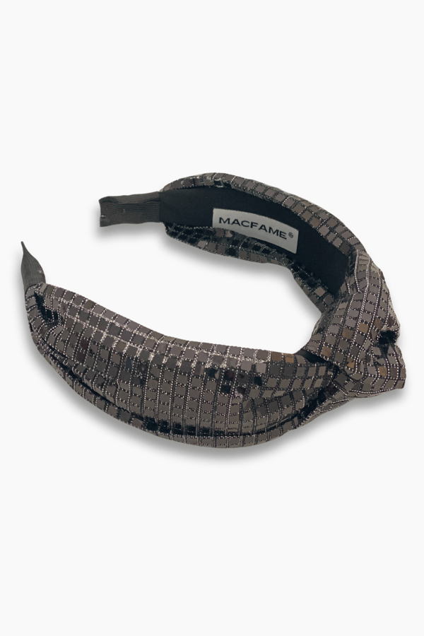 Black Square Sequin Headband
