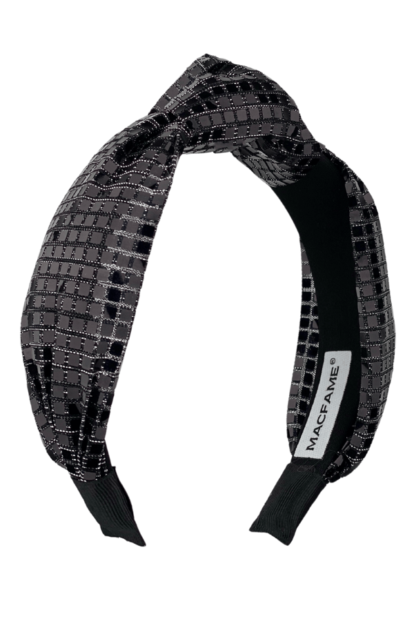 Black Square Sequin Headband