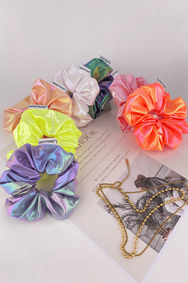 Waterproof Big Scrunchie Lilac-Salmon