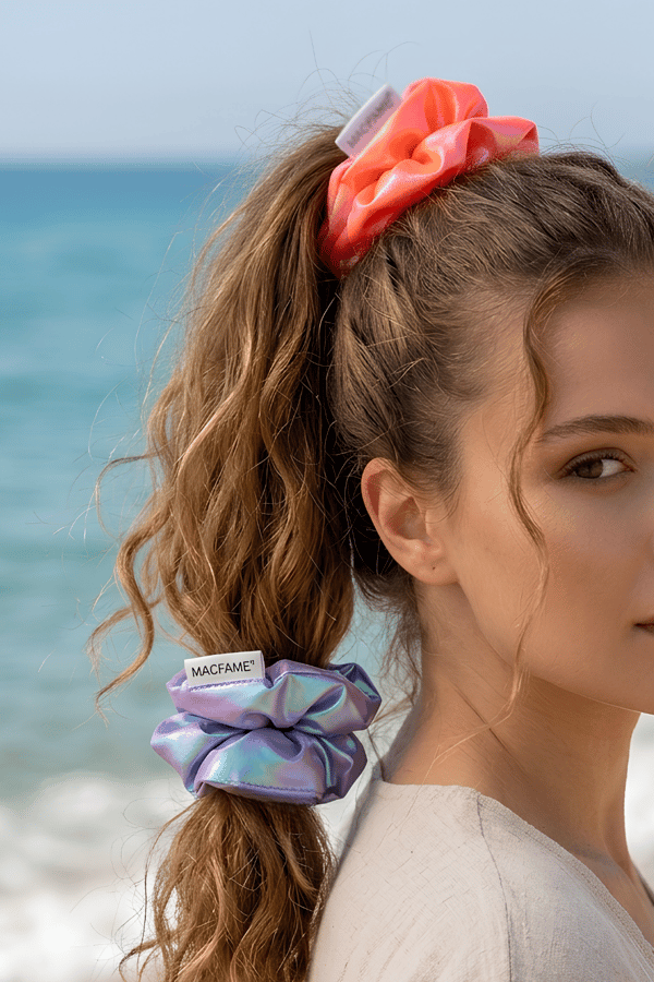 Waterproof Scrunchie Lilac-Orange