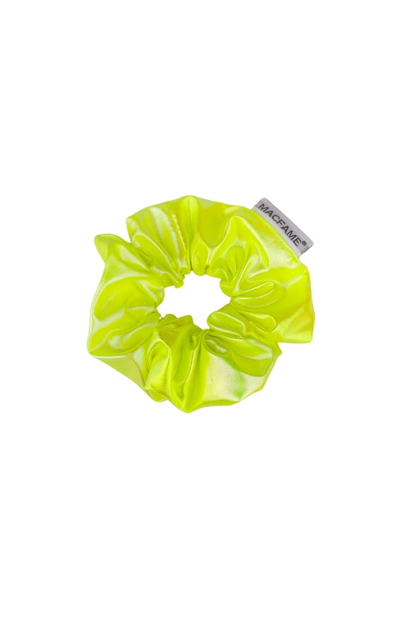 Su Tutmaz Kumaş Simit Scrunchie Toka Neon