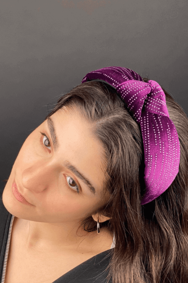 Purple Velvet Women Headband
