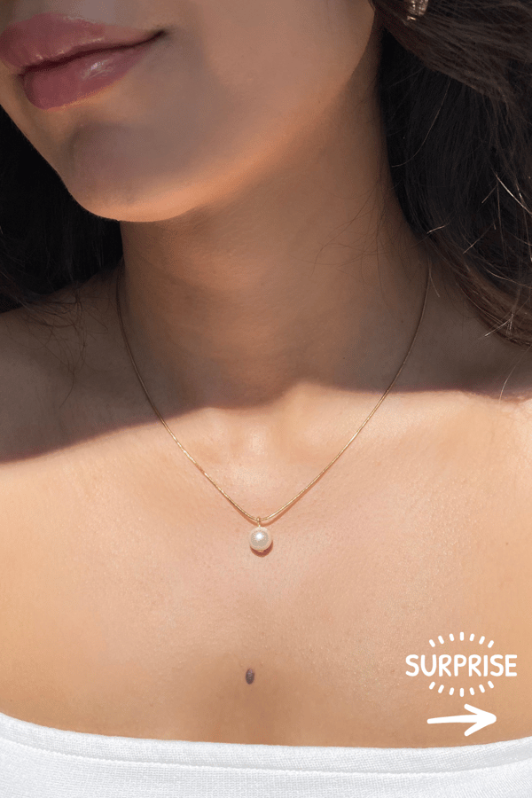 Single Pearl Bridal Necklace 