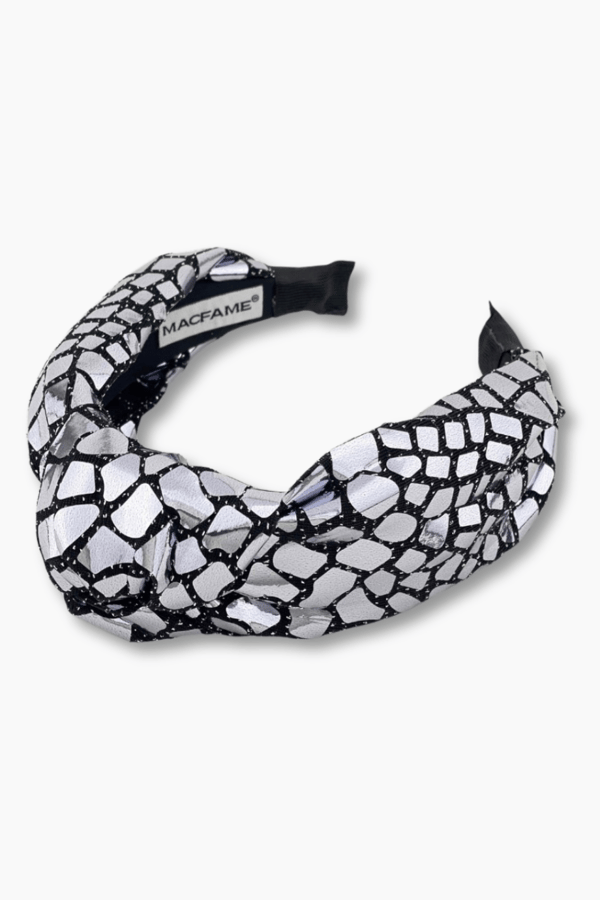 Crocodile Pattern Headband Silver