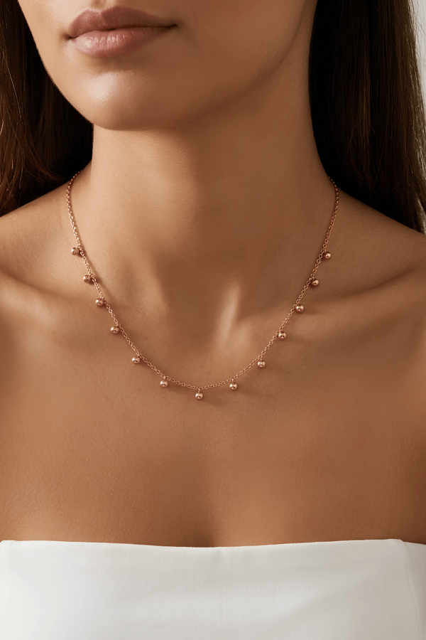 Ball Bronze Chain Necklace