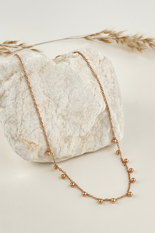 Ball Bronze Chain Necklace