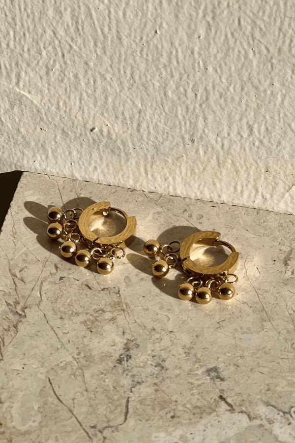 Çelik Halka Küpe Gold