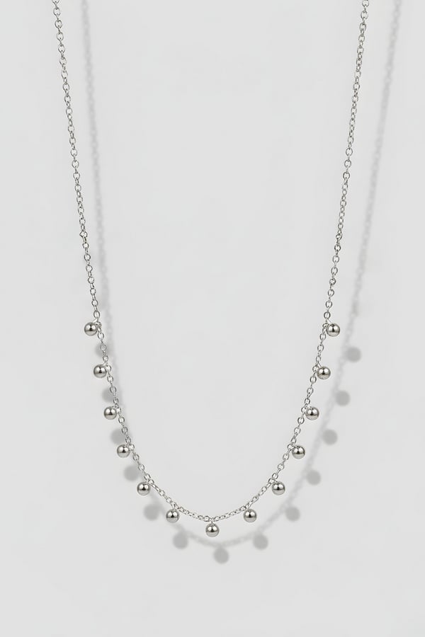 Ball Silver Chain Necklace