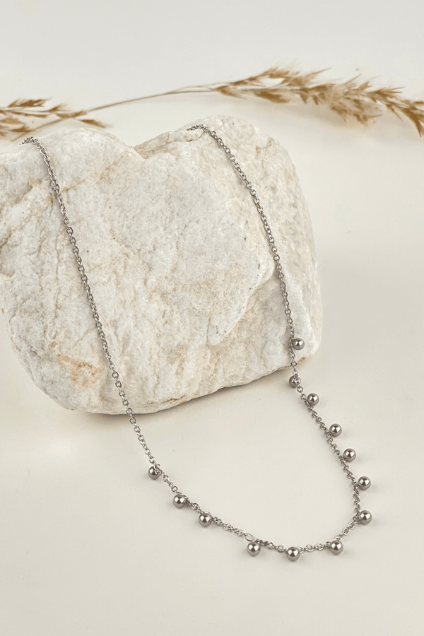 Ball Silver Chain Necklace