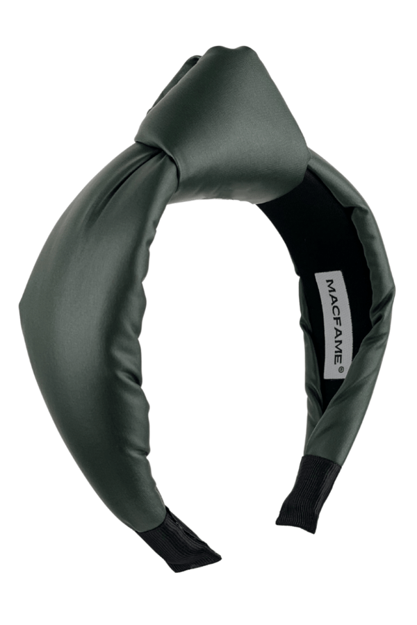 Green Leather Padded Headband