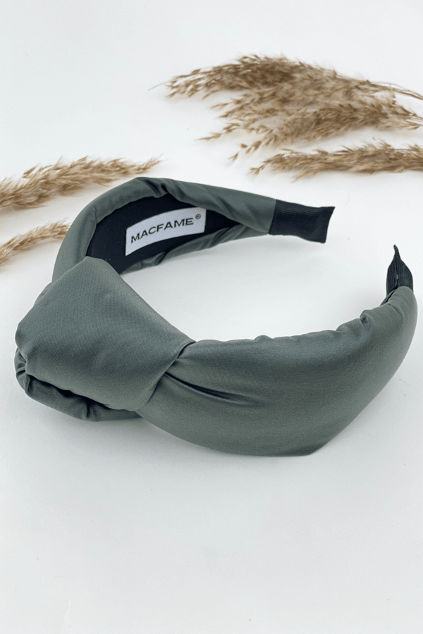 Green Leather Padded Headband