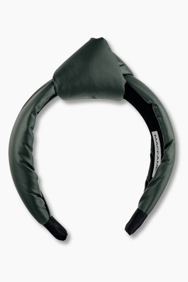 Green Leather Padded Headband