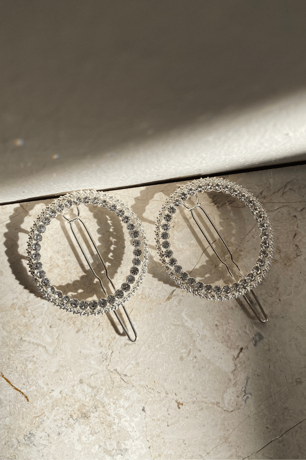 Tokasepeti Buckle Round Detailed Stone Double Side Buckle Set Lame
