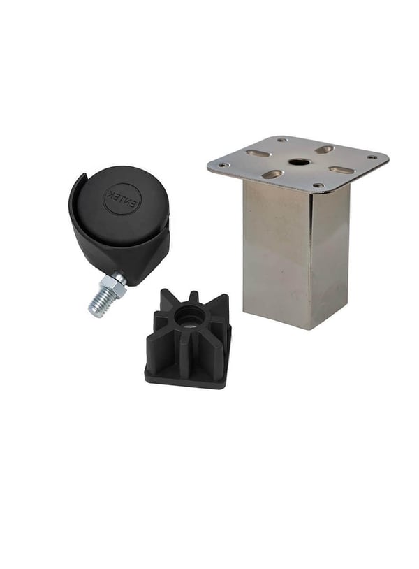 1 Adet 15cm Boy Krom Kare Plastik Tekerlekli Mobilya Sehpa Ayağı Teknobutik.com'da