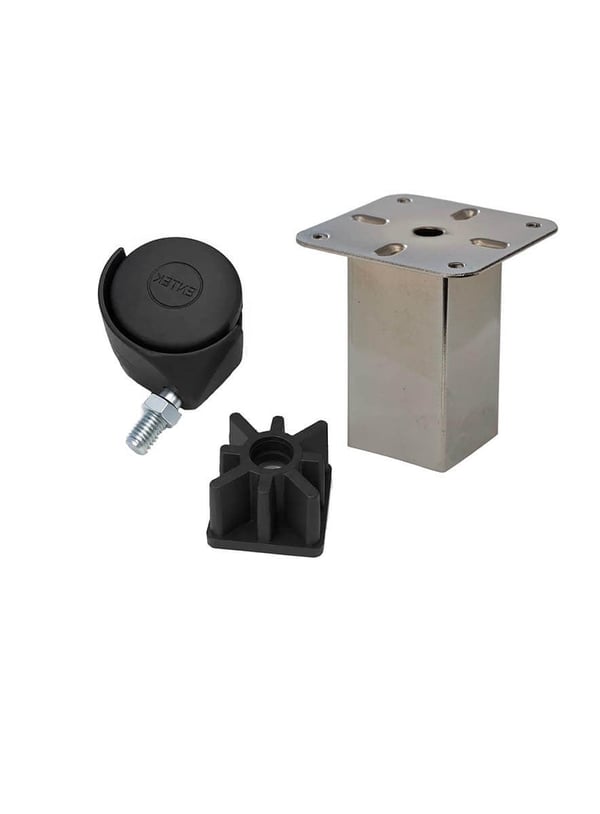 1 Adet 15cm Boy Krom Kare Plastik Tekerlekli Mobilya Sehpa Ayağı Teknobutik.com'da