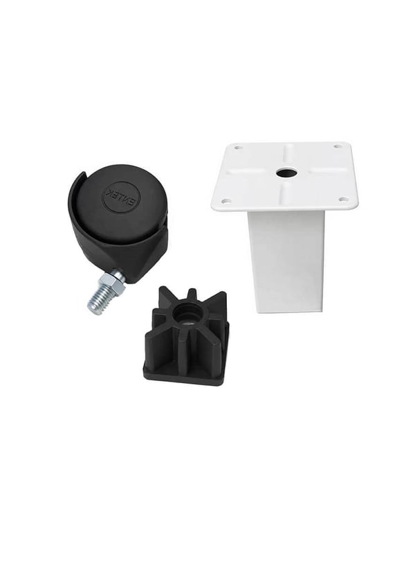 15cm Boy Beyaz Kare Metal Gövdeli Plastik Tekerlekli Mobilya Sehpa Ayağı Teknobutik.com'da