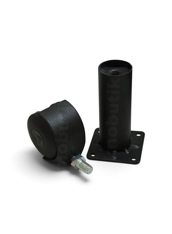 15cm Çap32mm 4 Adet Metal Gövdeli Plastik Tekerlekli Mobilya Baza Sehpa Ayağı Teknobutik.com'da