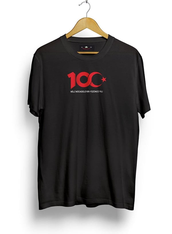 Yüzüncü Yıl Küçük Tasarımlı Oversize Kalıp T-shirt Teknobutik.com'da