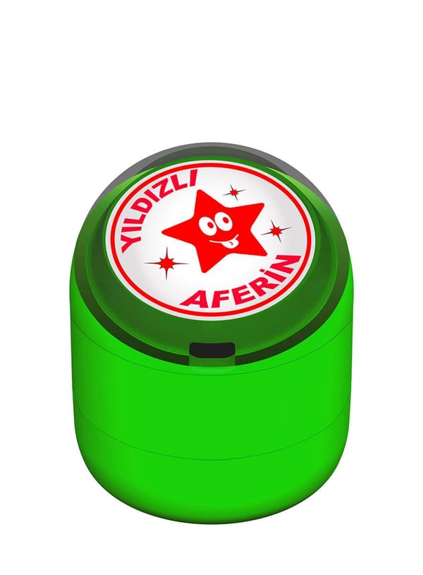 Yıldızlı Aferin Motivasyon Kaşesi 22mm Yuvarlak Teknobutik.com'da