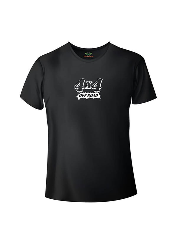 4x4 Off Road Baskılı Slim Fit Bisiklet Yaka T-shirt