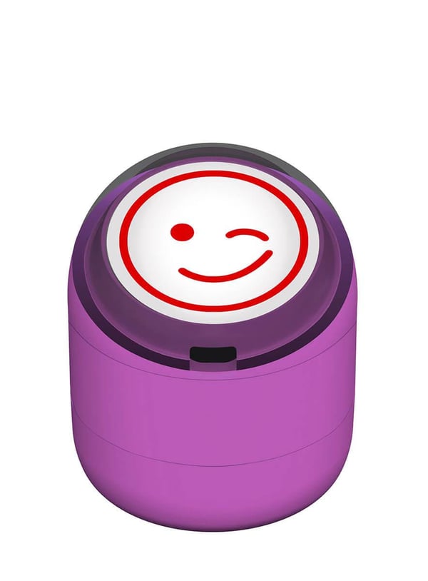 Göz Kırpan Gülen Emoji Motivasyon Kaşesi 22mm Yuvarlak Teknobutik.com'da