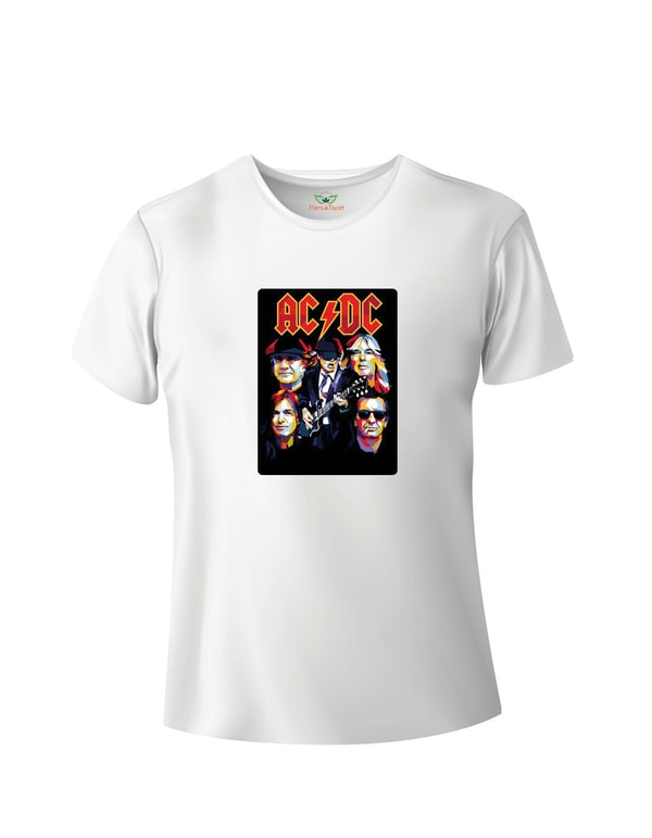 Ac-dc Baskılı Basic Tshirt